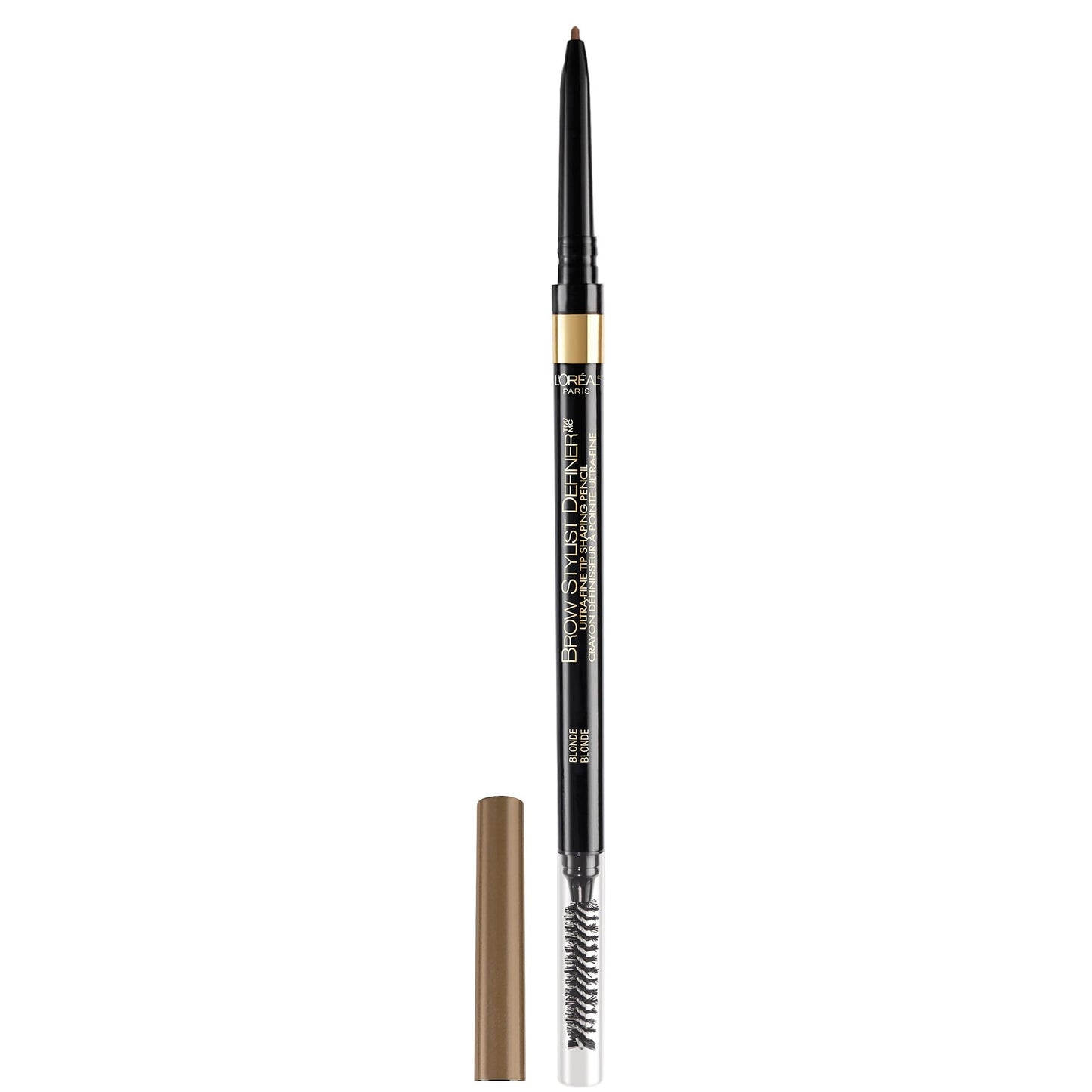 L'Oreal Paris Makeup Brow Stylist Definer Waterproof Eyebrow Pencil, Ultra-Fine Mechanical Pencil, Draws Tiny Brow Hairs and Fills in Sparse Areas and Gaps, Dark Brunette, 0.003 Ounce (Pack of 1)