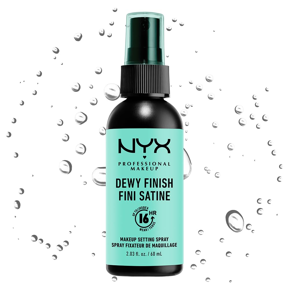 NYX PROFESSIONAL MAKEUP Makeup Setting Spray - Dewy Finish, Long-Lasting Face Mist for up to 16HR Wear, Vegan Formula