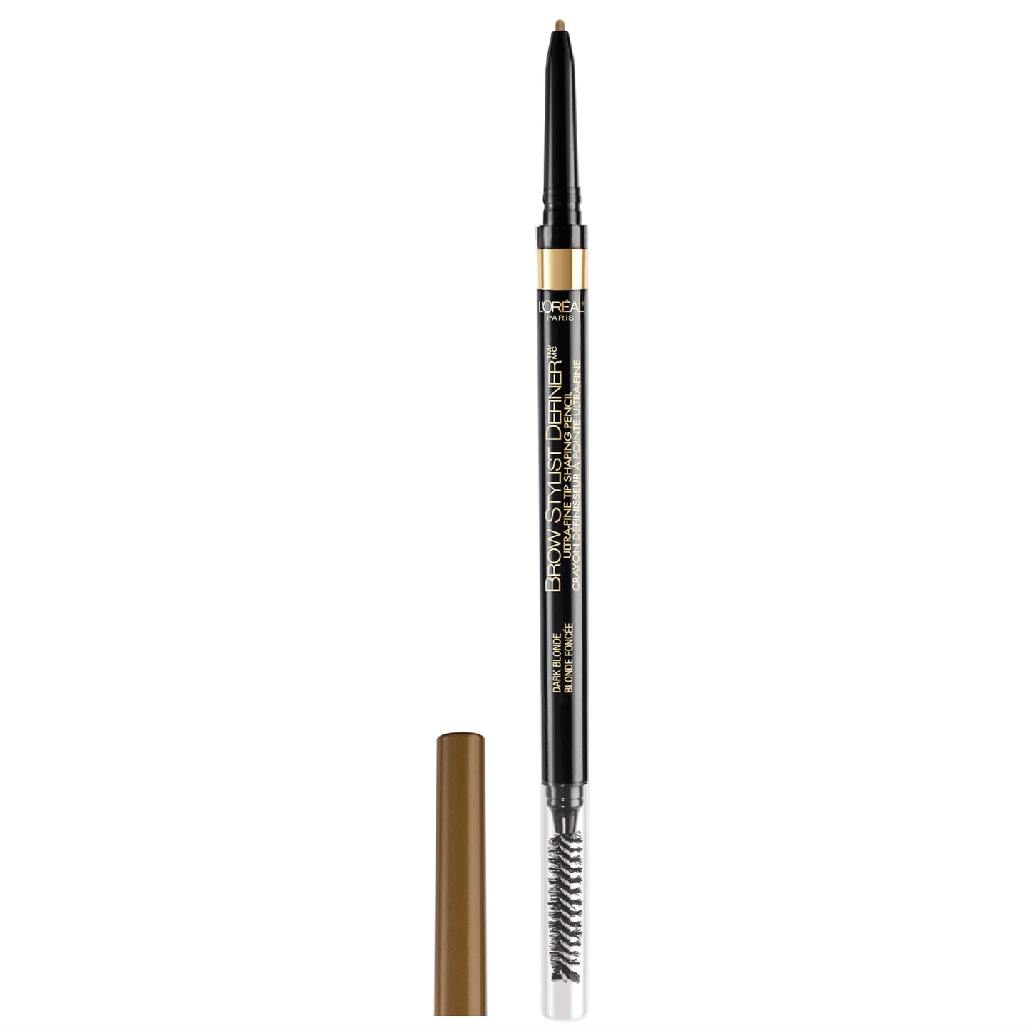 L'Oreal Paris Makeup Brow Stylist Definer Waterproof Eyebrow Pencil, Ultra-Fine Mechanical Pencil, Draws Tiny Brow Hairs and Fills in Sparse Areas and Gaps, Dark Brunette, 0.003 Ounce (Pack of 1)