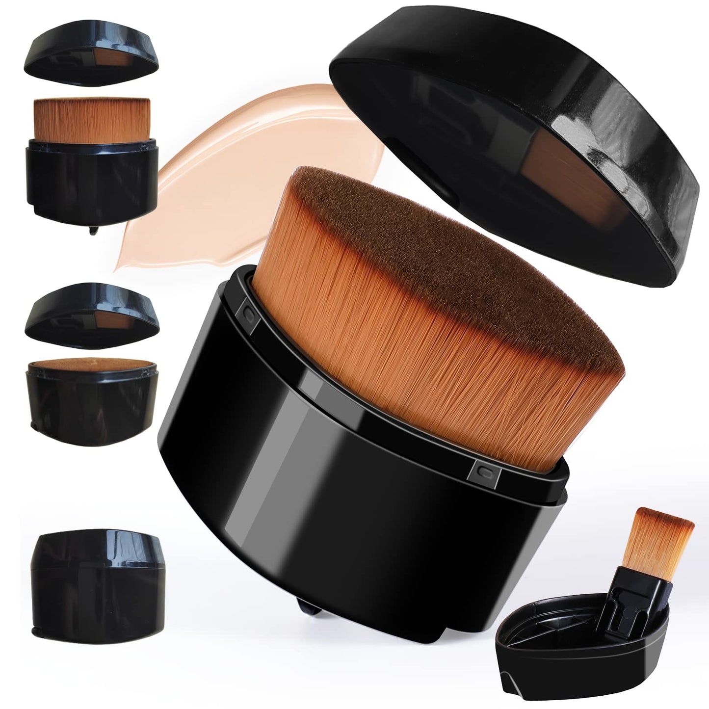 Deluxe Natural Goat Hair Makeup Brush Set with Case, Luxury ENZO KEN Cosmetic Brushes Makeup Set, Natural Makeup Brushes, Natural Bristle Makeup Brushes, Natural Hair Makeup Brushes Set Professional.