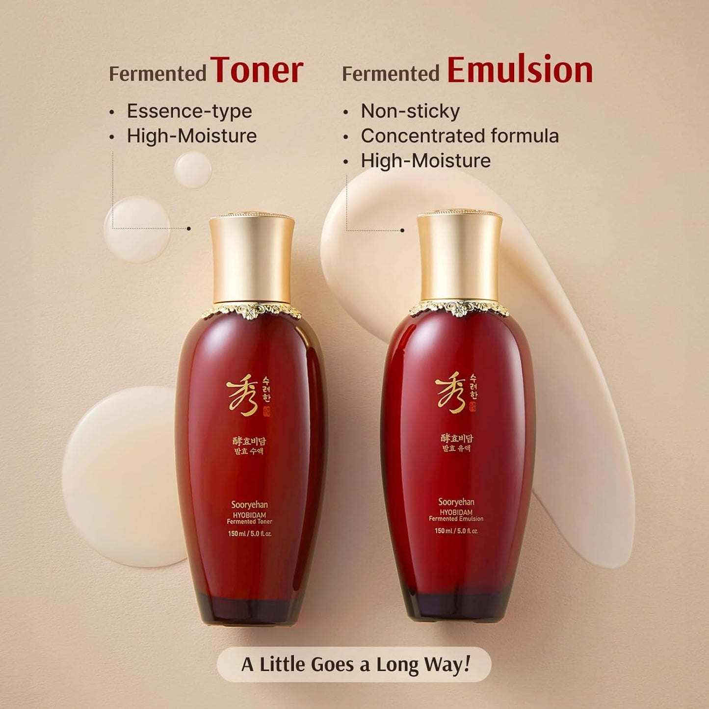 Sooryehan Ginseng Skincare Set - Hyobidam Korean Skin Care Set, Premium Gift Set for Intense Hydration, Firm Skin, Wild Ginseng, 13.53 fl oz