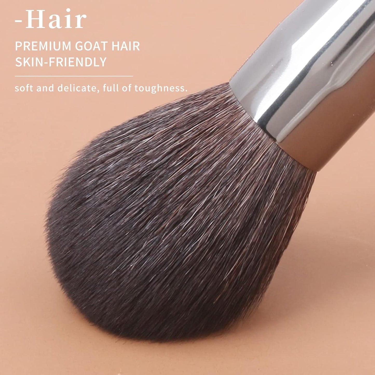 Deluxe Natural Goat Hair Makeup Brush Set with Case, Luxury ENZO KEN Cosmetic Brushes Makeup Set, Natural Makeup Brushes, Natural Bristle Makeup Brushes, Natural Hair Makeup Brushes Set Professional.