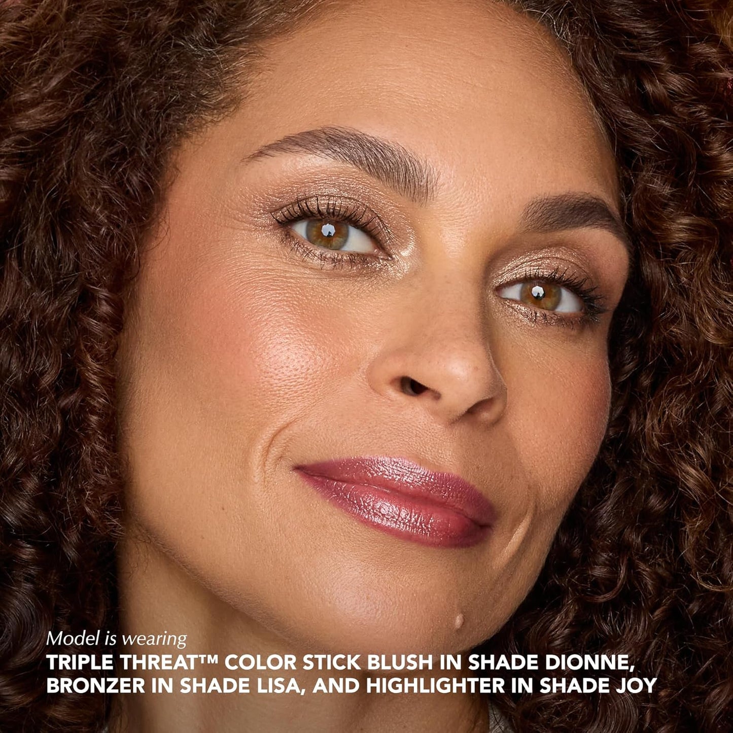 Thrive Causemetics Triple Threat Color Stick Makeup Bag Bundle: Blush, Highlighter, Bronzer & Contour Stick, Vitamin E, Evening Primrose Oil, Waterproof Smudge Proof Face Makeup Formula, 3 Shades