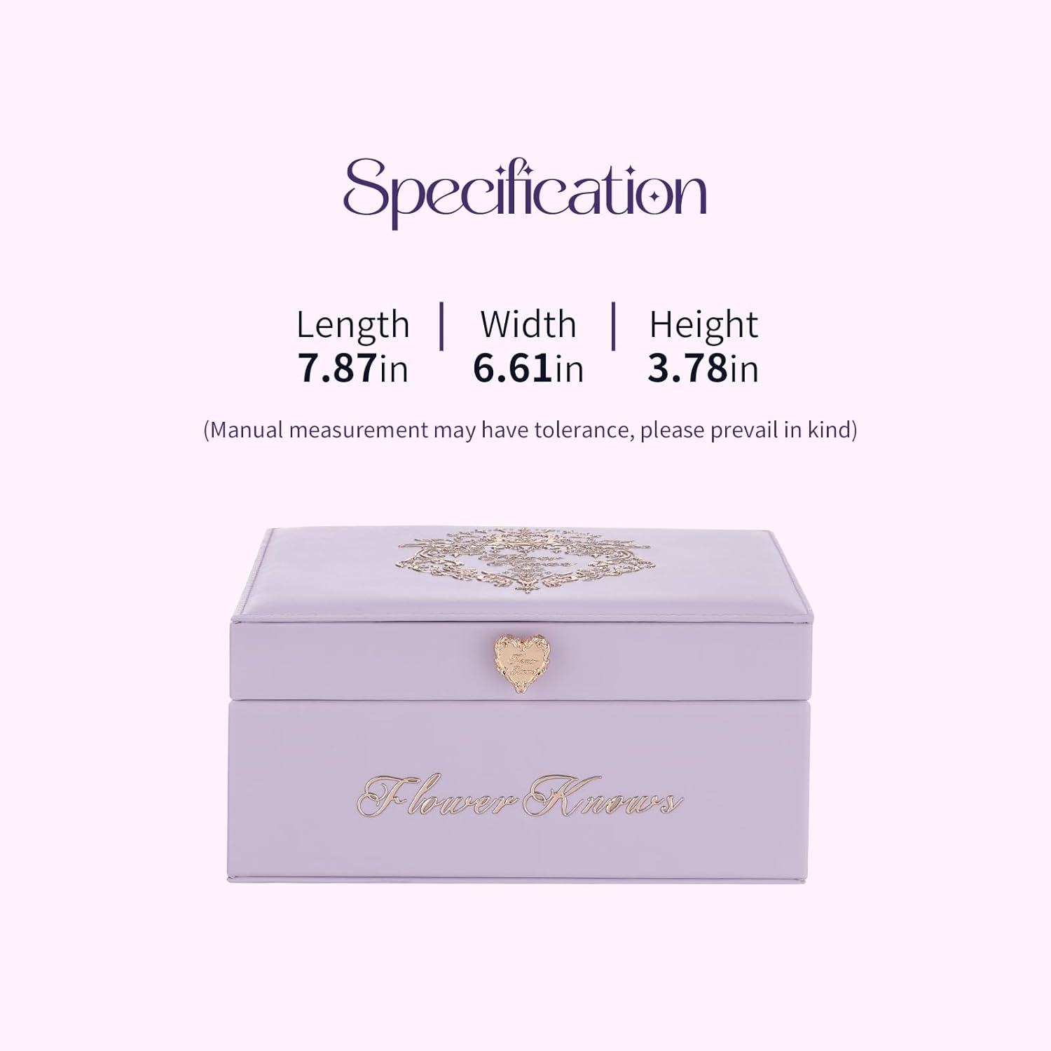 Flower Knows Violet Strawberry Rococo Gift Box Set,7 Pack Makeup Box with Mirror,Lip Gloss×2+Blush×2+Blush Brush×1+Hair Clip×1+Gift Box×1,Perfect Makeup Gift for Girls & Women